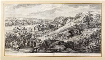 Veue de la ville et du chasteau de Dinant sur la Meuse, assiégée par les François le 22 may et prise le 29 du même mois en l'année 1675 acréué et fortifiée depuis de plusieurs travaux - Adam Frans van der Meulen