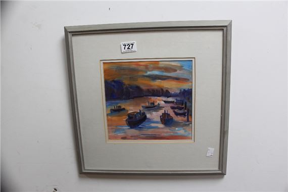 PEGGY RUTHERFORD WATERCOLOUR ON JAPANESE PAPER FRAMED AND GLAZED - Peggy Rutherford