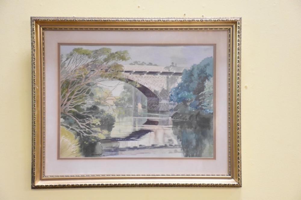 Artwork by Ron Hancock, Water Under The Bridge, Made of Watercolour