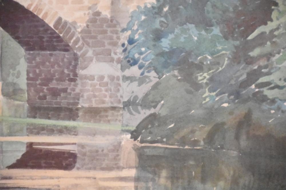 Artwork by Ron Hancock, Water Under The Bridge, Made of Watercolour