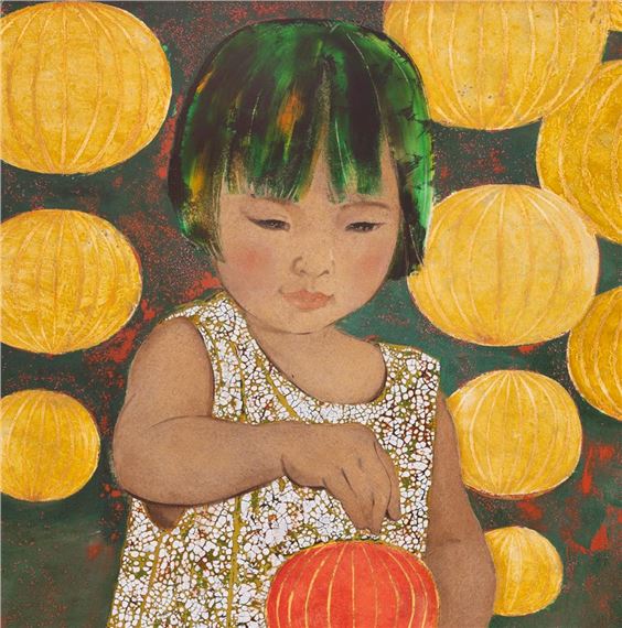 DOAN THUY HANH - Girl with Paper Lanterns by Doan Thuy Hanh, 2016