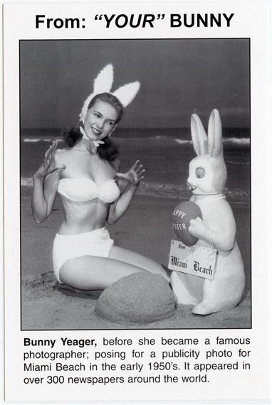 Scarce Original (No Repro.) BUNNY YEAGER Pin Up Postcard by Bunny Yeager, March 13