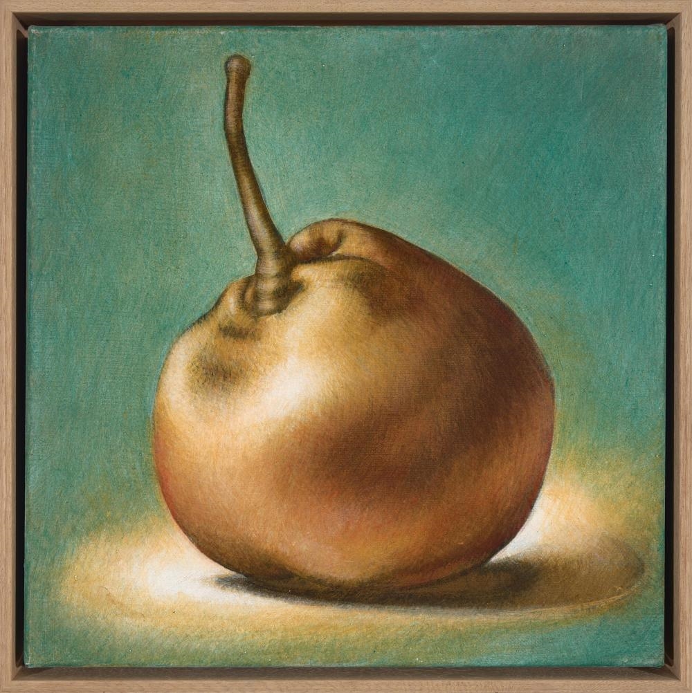 Artwork by Kim Spooner, Corella Pear I, Made of tempera on linen