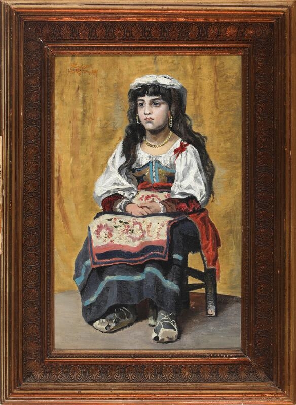 Lucius Rossi | Portrait of an italian girl (1879) | MutualArt