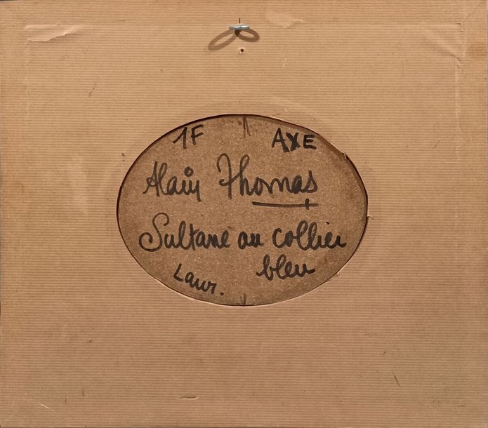 Artwork by Alain Thomas, Sultane au collier bleu, Made of oil on panel