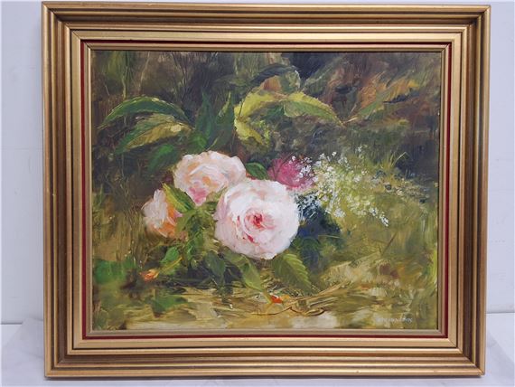 Floral Still Life by Lamb van Den Berg