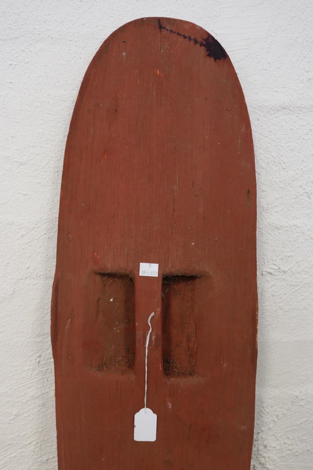 Bobby Tilmouth | large natural ocre painted fluted shield | MutualArt