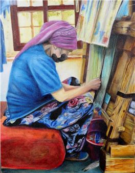 Donna al telaio - Dado