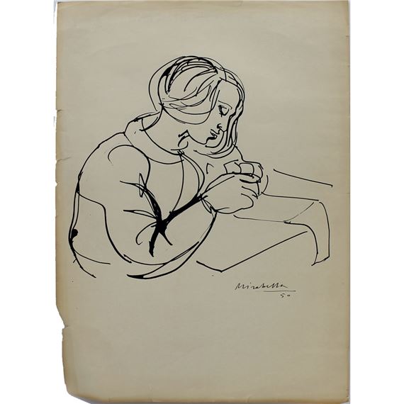 La lettura by Saro Mirabella, Datato '50