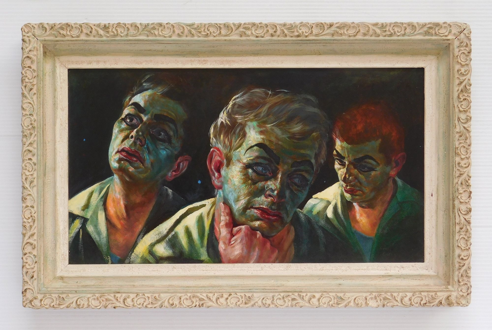 Artwork by Chester Engle, Stage Makeup, Made of oil on panel