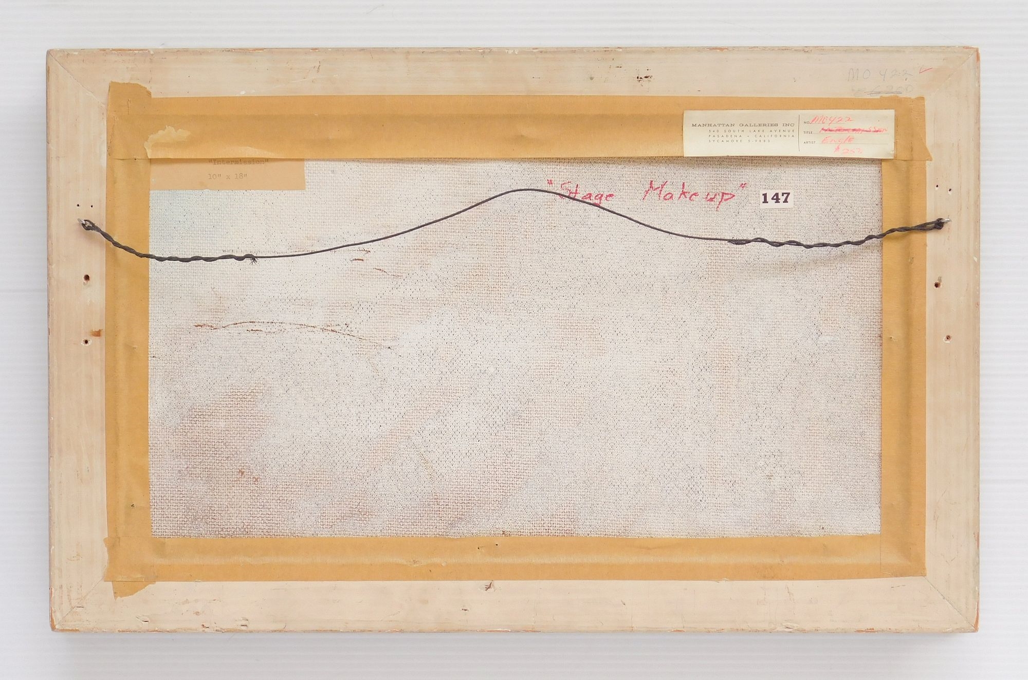 Artwork by Chester Engle, Stage Makeup, Made of oil on panel