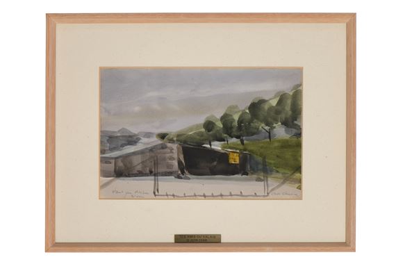 Albert Chavaz (1907-1990), "Pont du Rhône", aquarelle sur papier, signée et titrée, 16,5x26 cm (à vue by Albert Chavaz