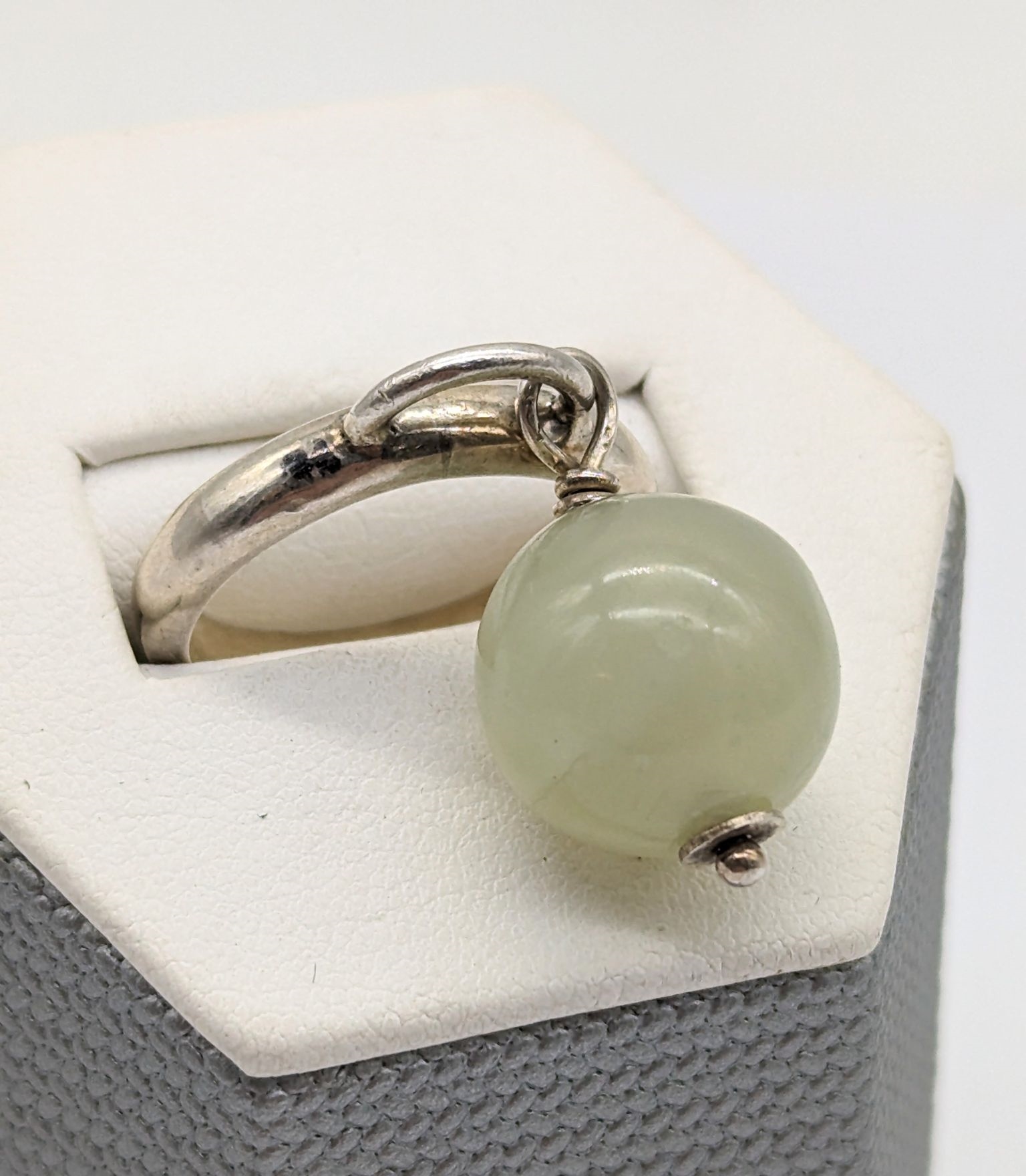 Unknown | STERLING SILVER JADE RING | MutualArt