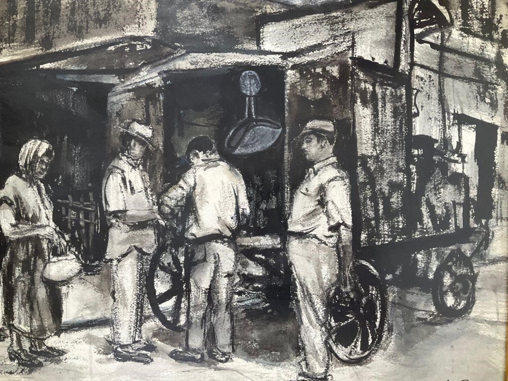 Rubi Roth | Rubi Roth Black & White Watercolor | MutualArt