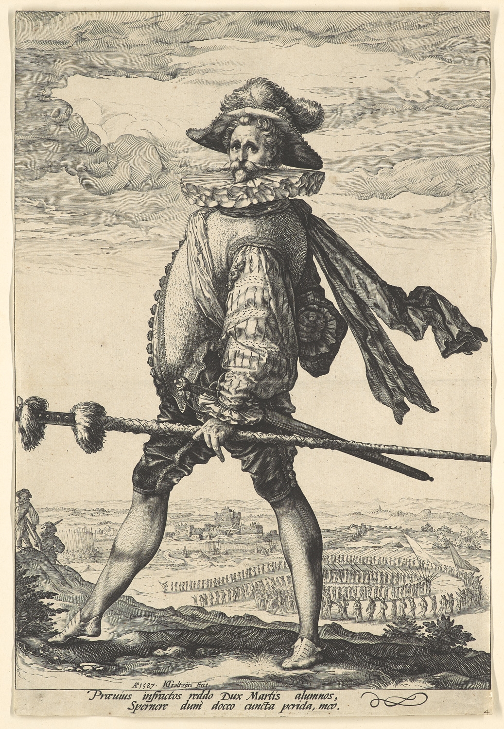 Artwork by Hendrick Goltzius, Der Hauptmann der Infanterie, Made of copperplate engraving