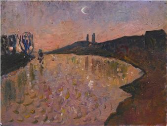 Elbe am Abend - Maria Adler-Krafft