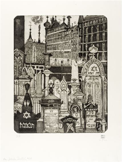 Alter jüdischer Friedhof by Hans Körnig, 1958