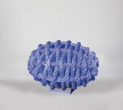 Important object ''Rope Egg'' Ivan Mares, 2003 Blue glass, molten, cut and polis - Ivan Mareš