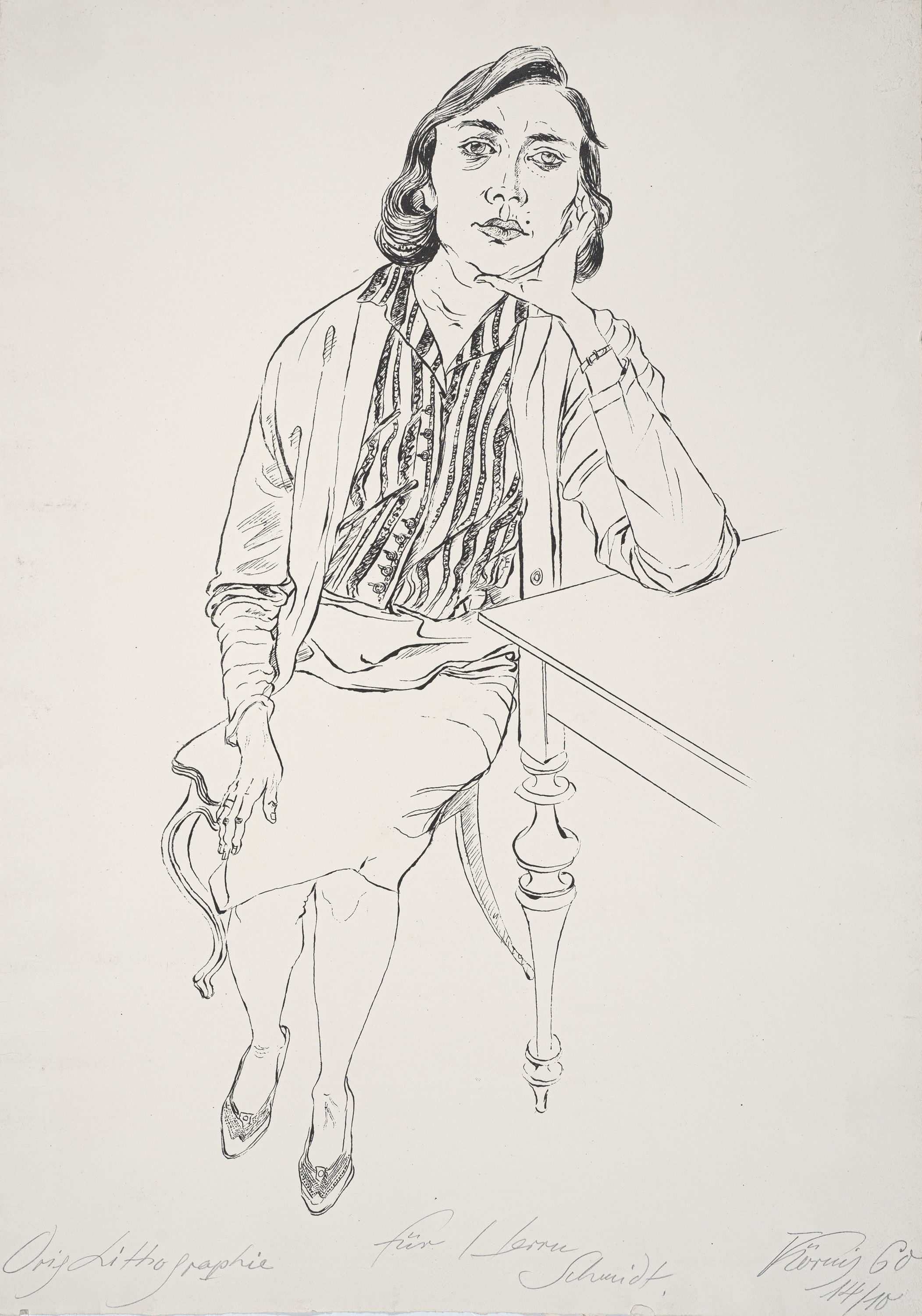Artwork by Hans Körnig, Frau Schmidt, Made of Litho