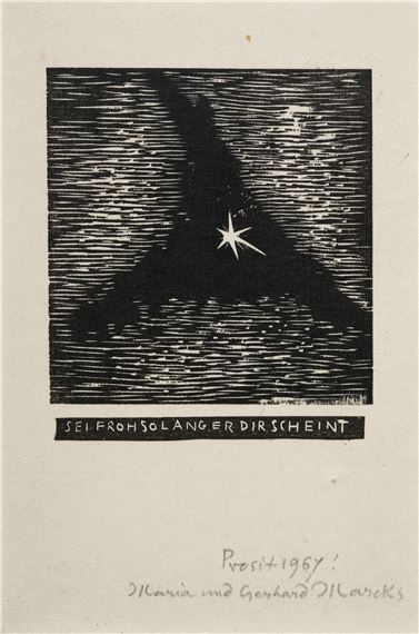 Vier Neujahrsgrüße by Gerhard Marcks, 1979