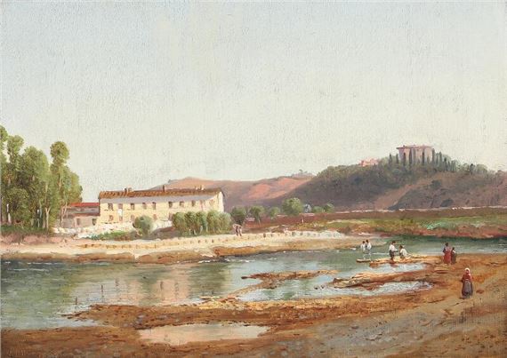 Italian landscape near a river by Niels Anders Bredal, 2016