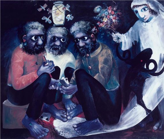 Arthur Merric Bloomfield‏ Boyd | Three Shearers Playing for a Bride ...