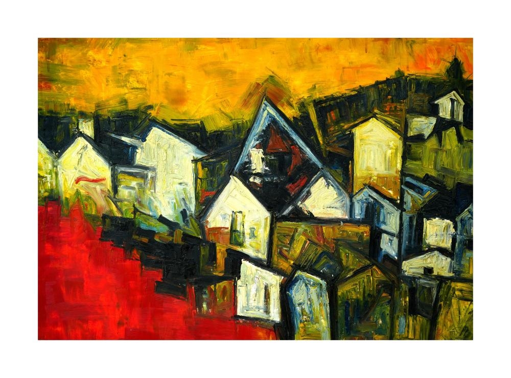 Syed Haider Raza | SAYED HAIDER RAZA (1922-2016) LANDSCAPE. ACRYLIC ON ...