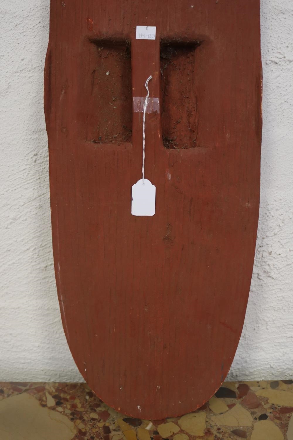 Bobby Tilmouth | large natural ocre painted fluted shield | MutualArt