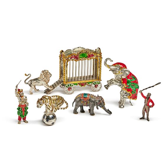 A Group of Circus Figures by Gene Moore, circa 1990
