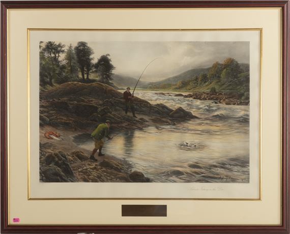 Salmon Fishing on the Dee by Joseph Farquharson