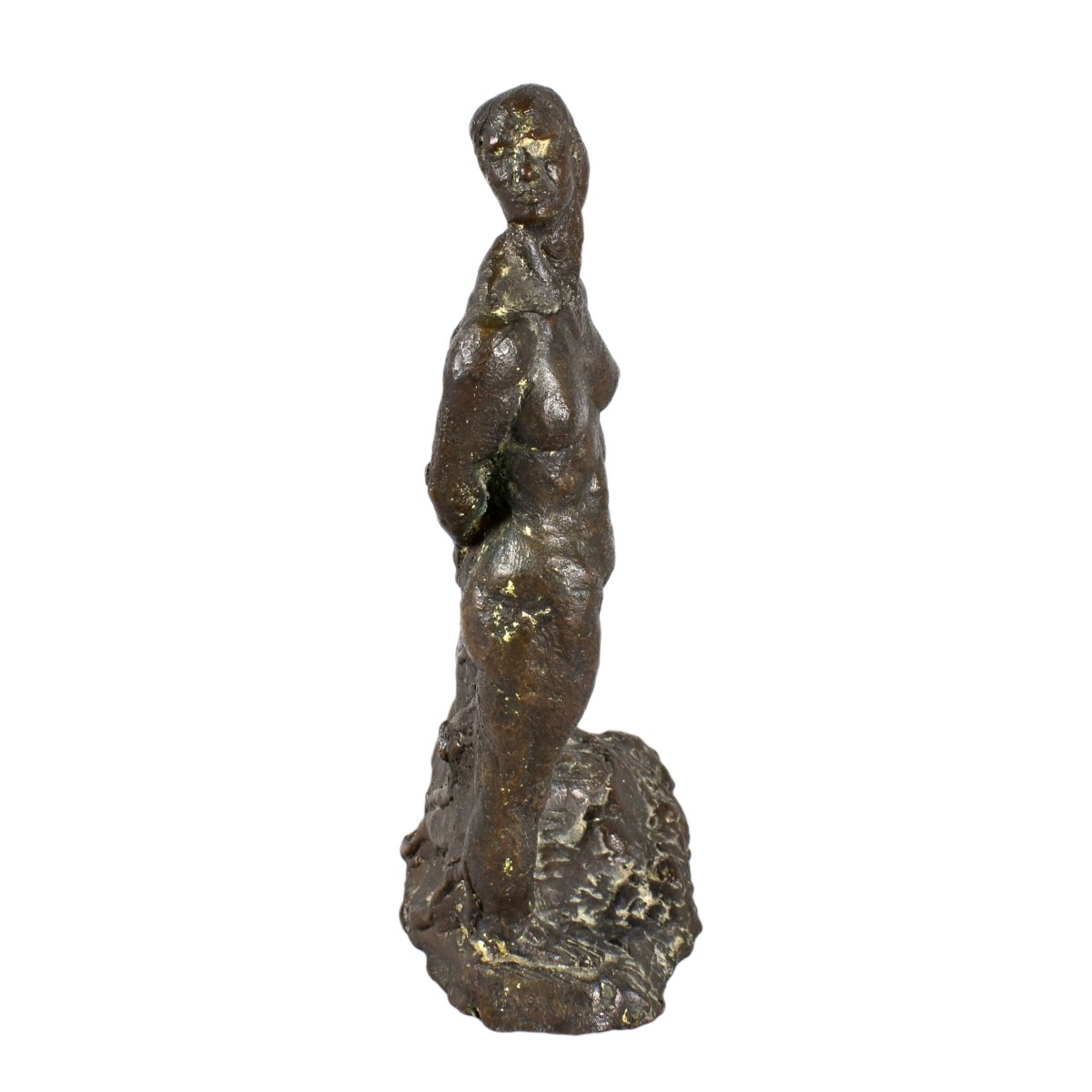Artwork by Barry Willcox, Abstract Posing Nude, Made of Bronze Sculpture