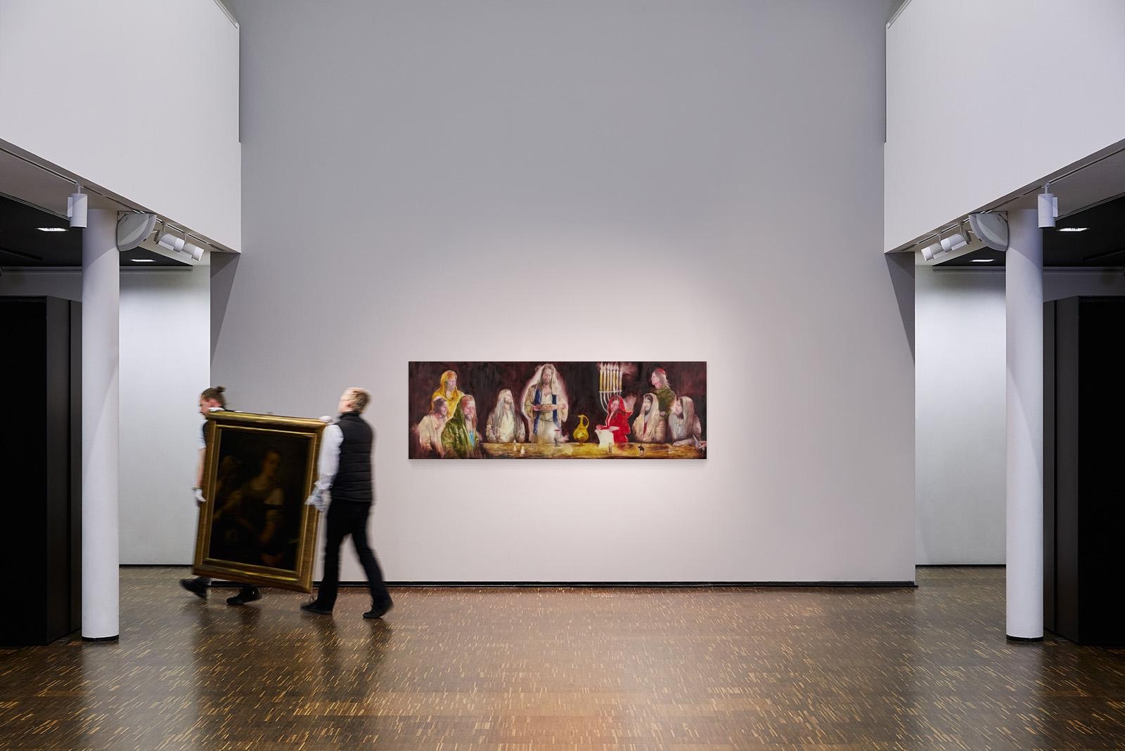 Artwork by Sabina Sakoh, Untitled (Das Letzte Abendmahl, Made of Oil on wood