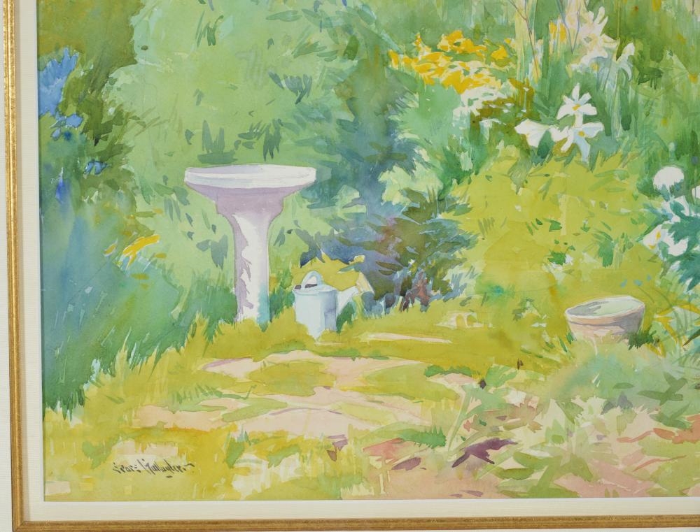 Artwork by Sears Gallagher, Summer Garden - Monhegan, Maine, Made of watercolor