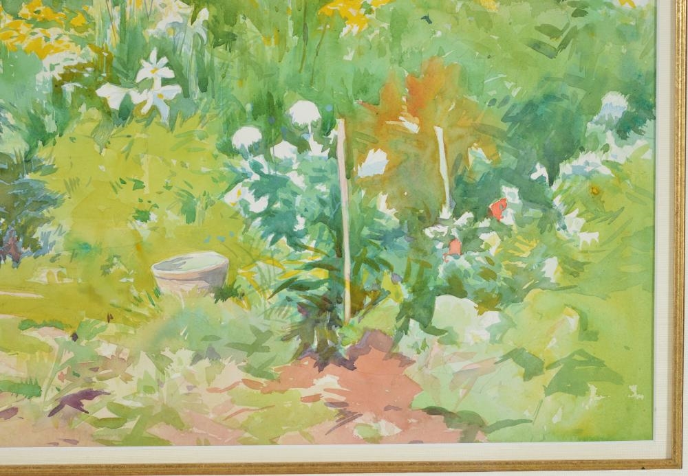 Artwork by Sears Gallagher, Summer Garden - Monhegan, Maine, Made of watercolor