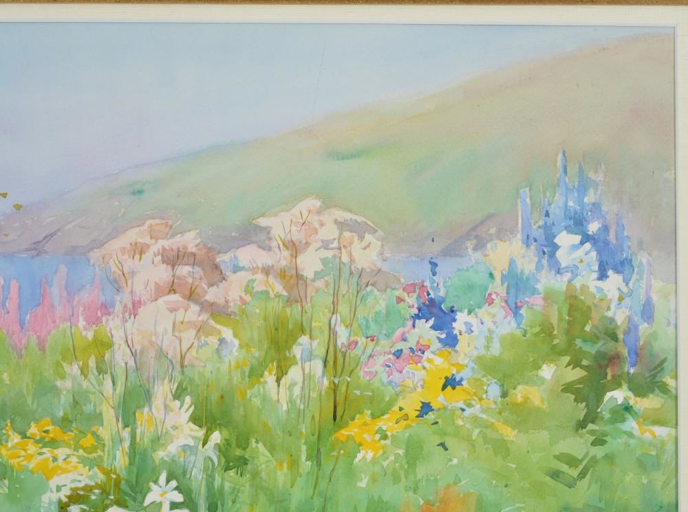 Artwork by Sears Gallagher, Summer Garden - Monhegan, Maine, Made of watercolor