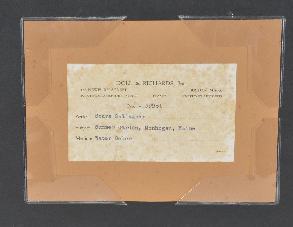 Artwork by Sears Gallagher, Summer Garden - Monhegan, Maine, Made of watercolor