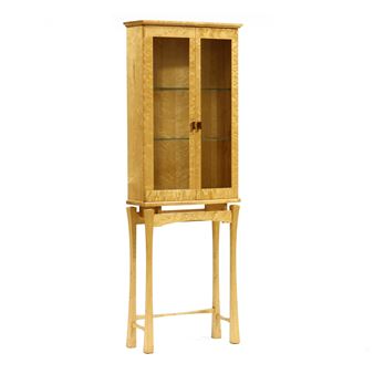American Craft Birds-Eye-Maple Display Cabinet - Mark Nelson