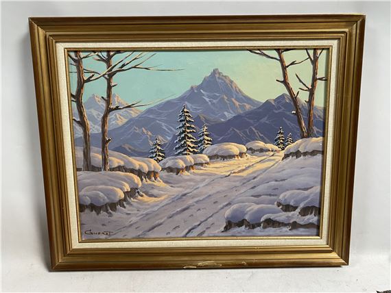 Pierre GUERET (1908-1966), "Paysage de neige", Huile sur toile Signée en bas à gauche. 51 x 65 cm by Pierre Martin Gueret