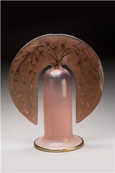 Dans l'esprit de Lalique Important luminator en forme de flacon avec bouchon en forme de corolle - Luminator