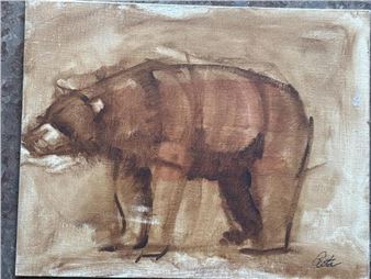 Rita Shulak polar bear painting - Rita Hoffman Shulak