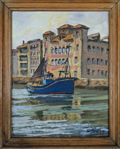 William Biehn | Saint-Jean-de-Luz, bateau de pêche devant la maison de
