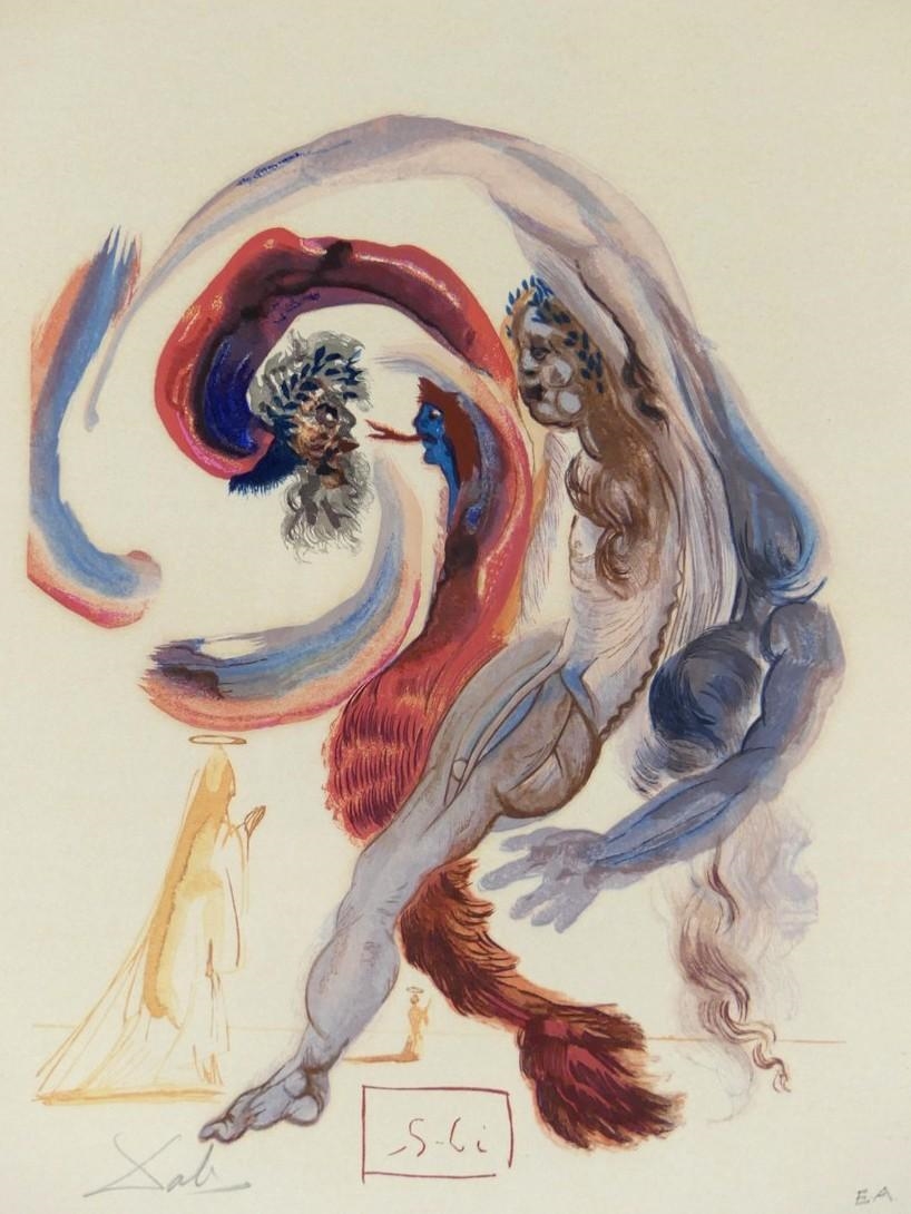 Salvador Dalí | The 4th Level: Accidia (La quatrieme corniche: Accidia ...