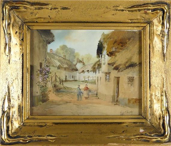 Pair of signed watercolours on paper - Edward William Trick