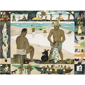 Untitled (Island Scene with Figures) - Yves de Saint-Front