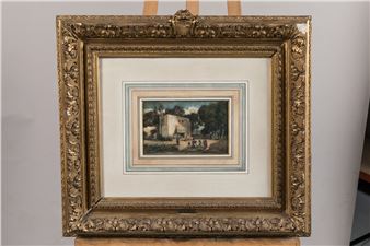 Narcisse Virgile DIAZ DE LA PEÑA (Bordeaux 1807 Menton 1876) Scène orientale Gouache 14 x 22.5 cm Signé - François Péron