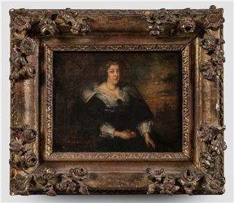 Ecole FLAMANDE du XIXème siècle, dans le goût de RUBENS Portrait présumé de Marie de Médicis - Marie de Médicis