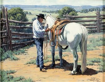 Randy Follis (NM,1939-2024) oil painting - Randy Follis