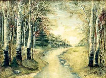 Georgia Wilkinson (NY,20C) watercolor painting antique - Georgia Wilkinson (American, 20th Century)