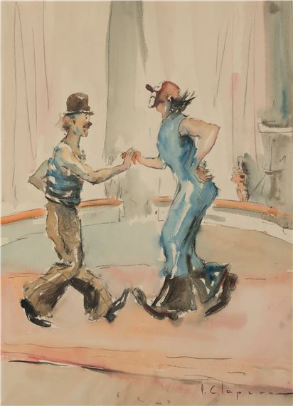 PEDRO CLAPERA ARGELAGUER San Fructuoso de Bag (1906) / (1984) "Circus scene" - Pere Clapera Argelaguer