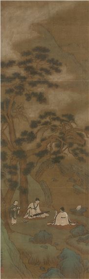 PLAYING INSTRUMENTS UNDER THE PINE TREE by Qiu Ying